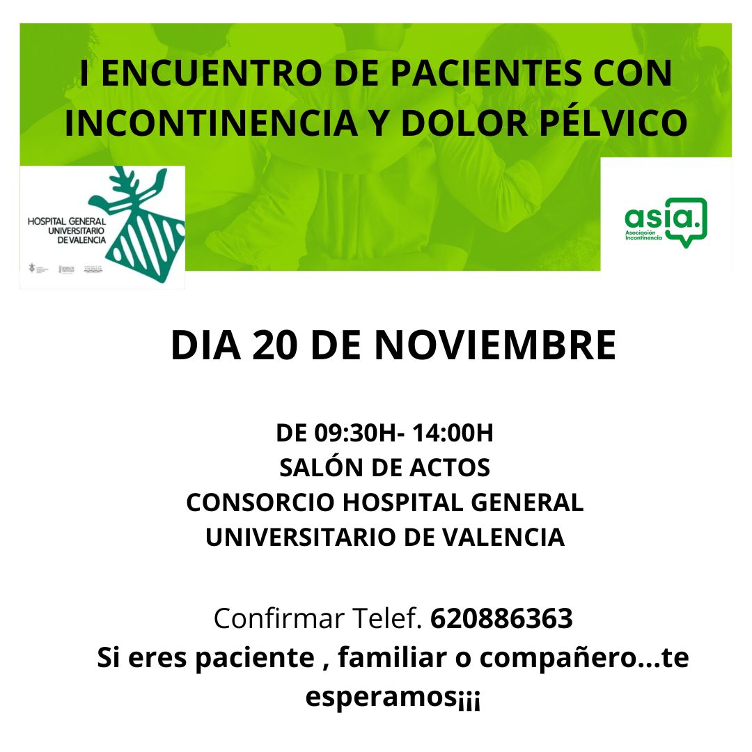 Encuentro de pacientes con incontinencia y dolor pelvico